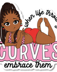 Curves Die Cut Sticker