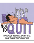 Learn To Rest Die Cut Sticker