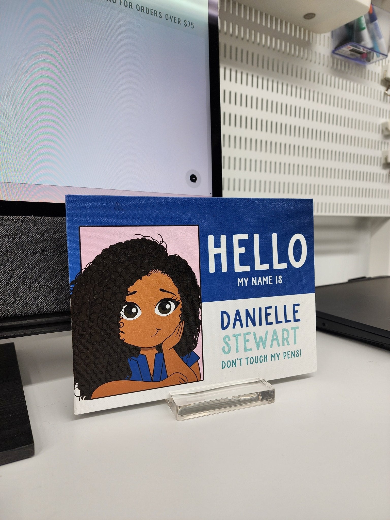 Hello My Name is Personalized Canvas Art - 8 x 6 - ohsopaper