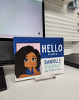 Hello My Name is Personalized Canvas Art - 8 x 6 - ohsopaper