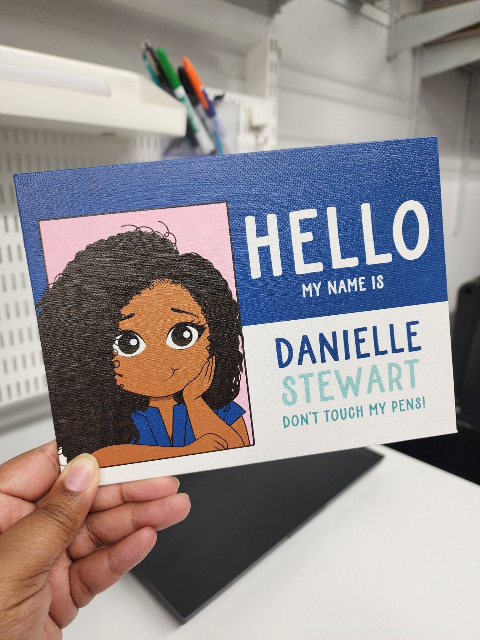 Hello My Name is Personalized Canvas Art - 8 x 6 - ohsopaper