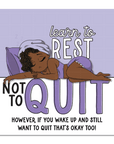 Learn To Rest Die Cut Sticker - ohsopaper