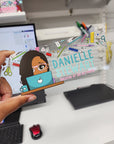 Personalized Acrylic Desk Name Plate - 7.87in x 3in - ohsopaper