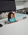 Personalized Acrylic Desk Name Plate - 7.87in x 3in - ohsopaper