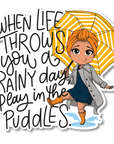 Rainy Days Die Cut Sticker - ohsopaper