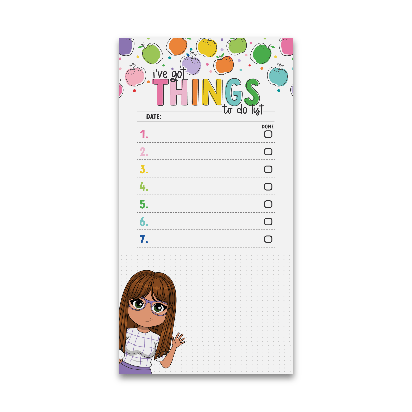 Apple Medley Personalized List Pad Set of 2 - ohsopaper