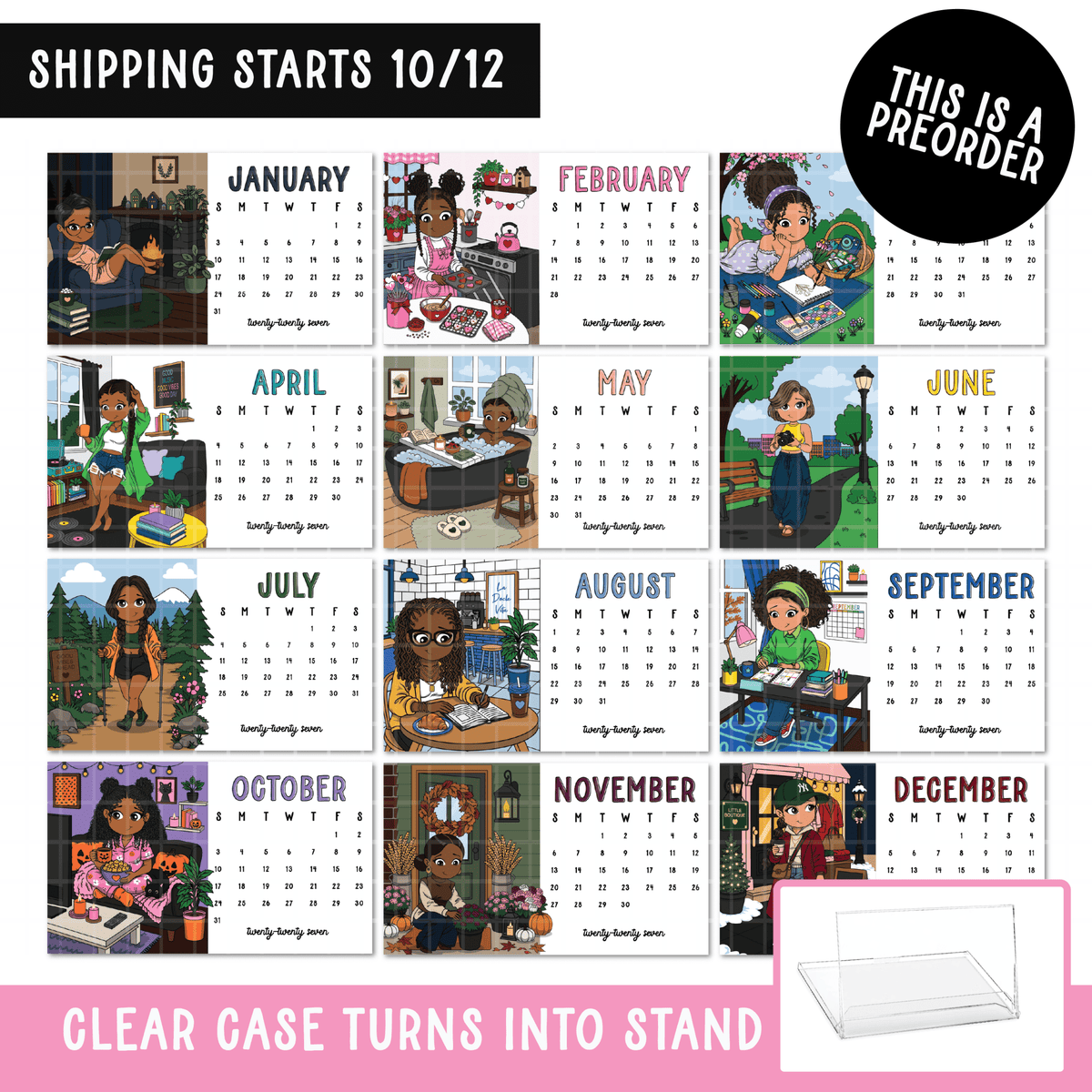 2027 Mini Friend ® Calendar Cards w/ Case - PREORDER - ohsopaper