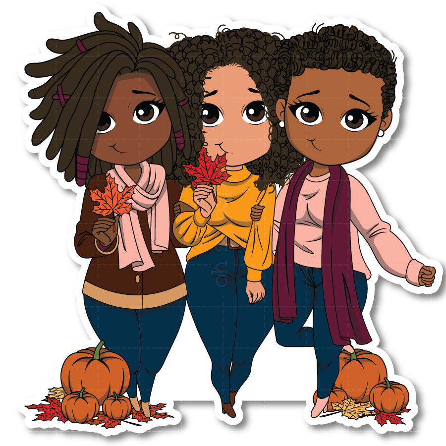 Fall Friends Die Cut Sticker