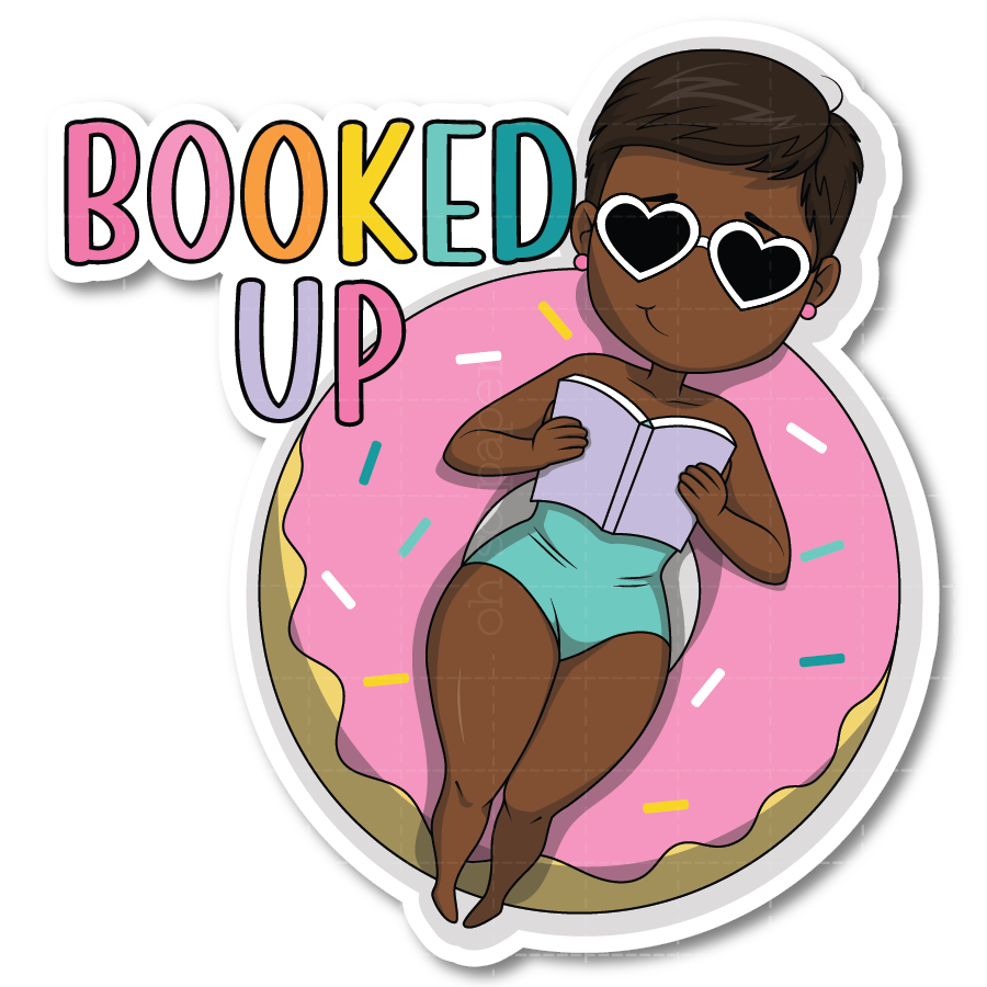 Booked Up Die Cut Sticker