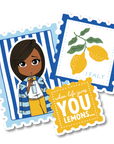 Lemon Stamps Die Cut Sticker