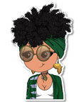 Lady Africa Die Cut Sticker