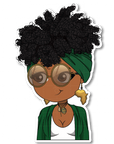 Lady Africa Die Cut Sticker