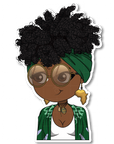 Lady Africa Die Cut Sticker