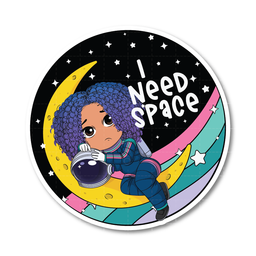 I Need Space Die Cut Sticker