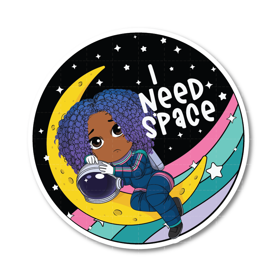 I Need Space Die Cut Sticker