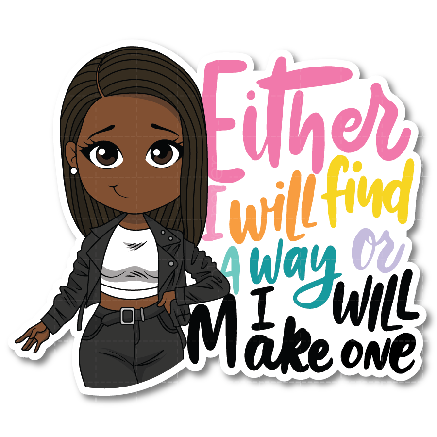 Find a Way Die Cut Sticker