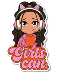 Girls Can Die Cut Sticker
