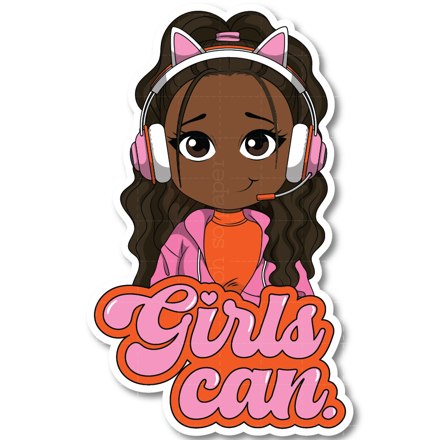 Girls Can Die Cut Sticker