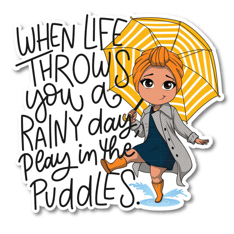 Rainy Days Die Cut Sticker