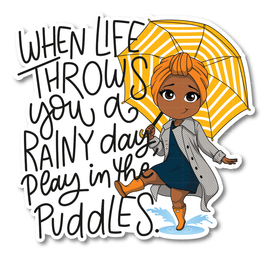 Rainy Days Die Cut Sticker