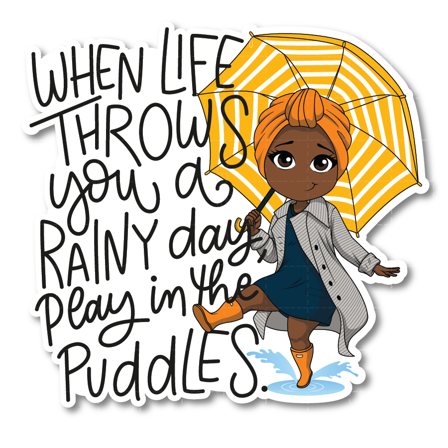 Rainy Days Die Cut Sticker