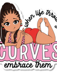 Curves Die Cut Sticker