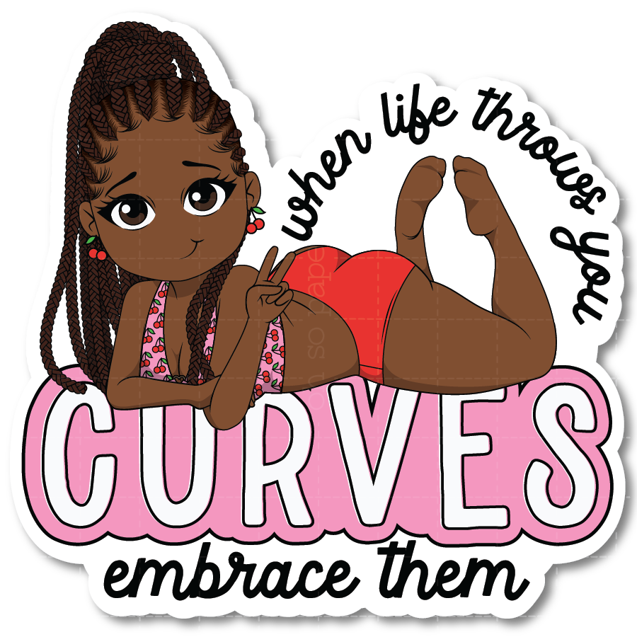 Curves Die Cut Sticker