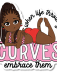 Curves Die Cut Sticker
