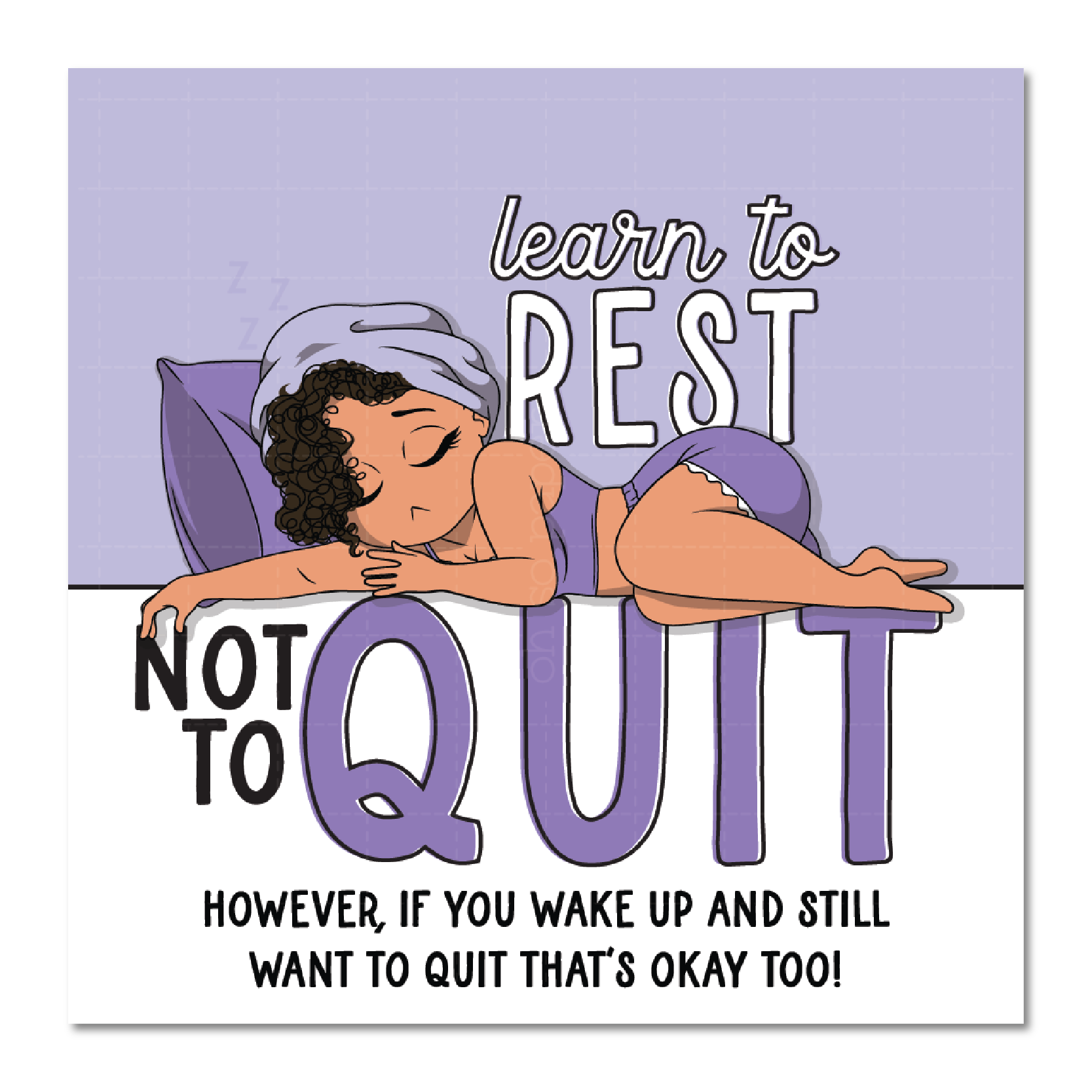 Learn To Rest Die Cut Sticker