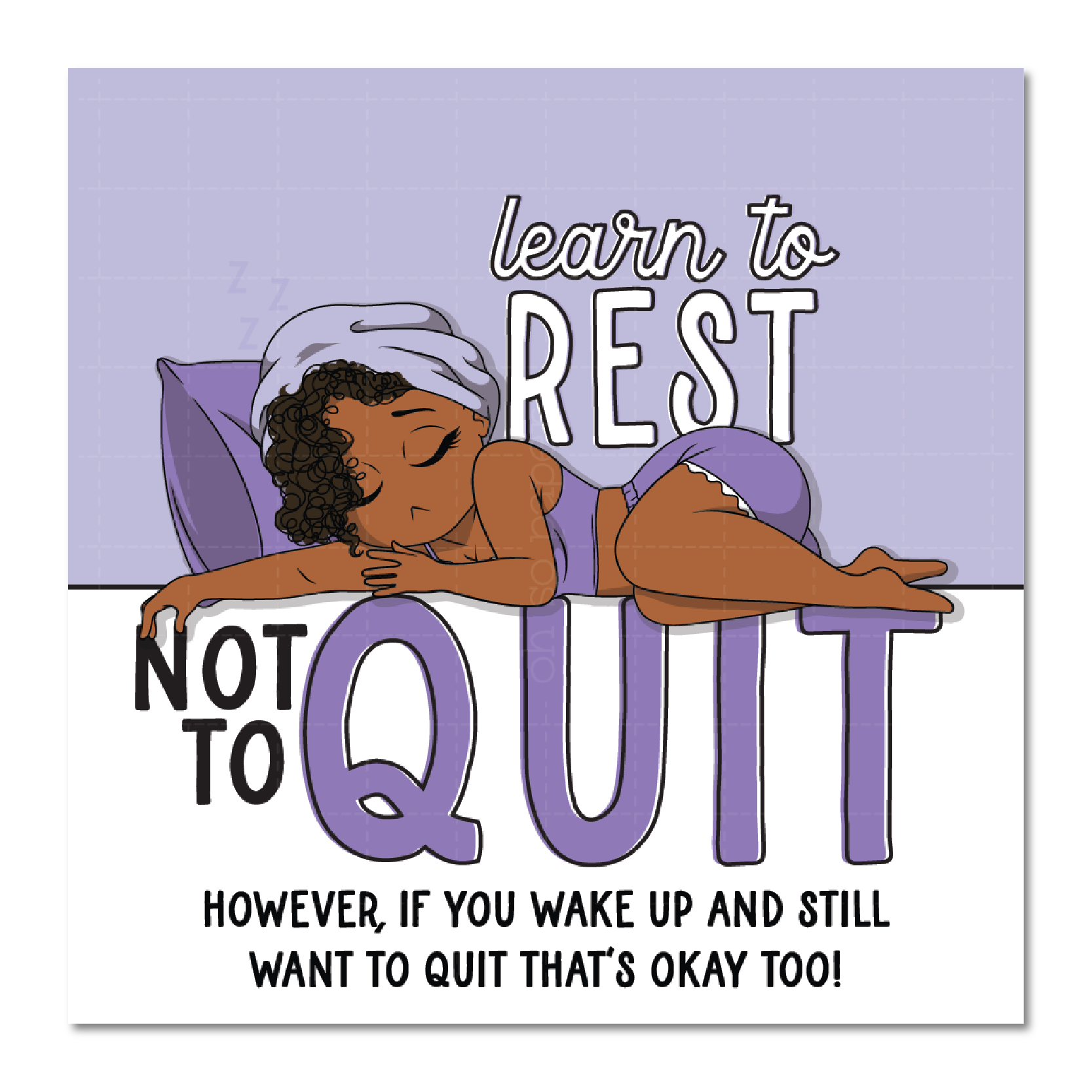 Learn To Rest Die Cut Sticker