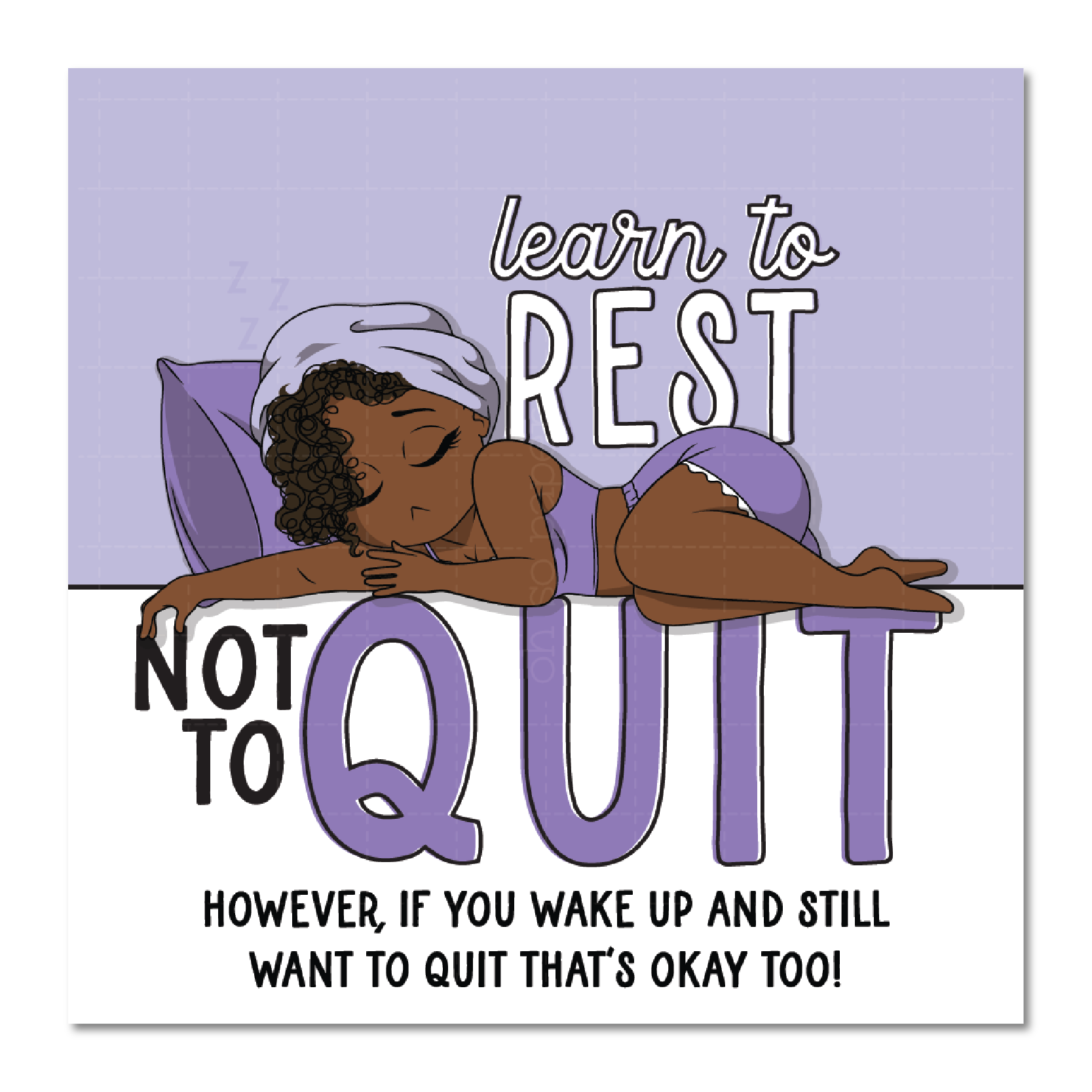 Learn To Rest Die Cut Sticker