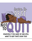 Learn To Rest Die Cut Sticker