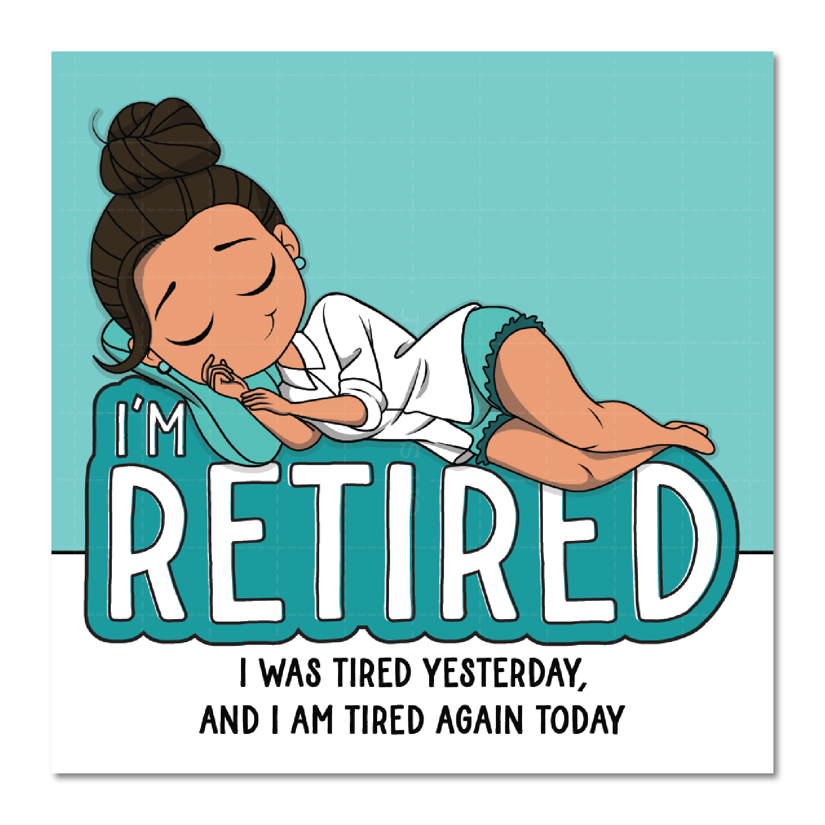 I'm Retired Die Cut Sticker