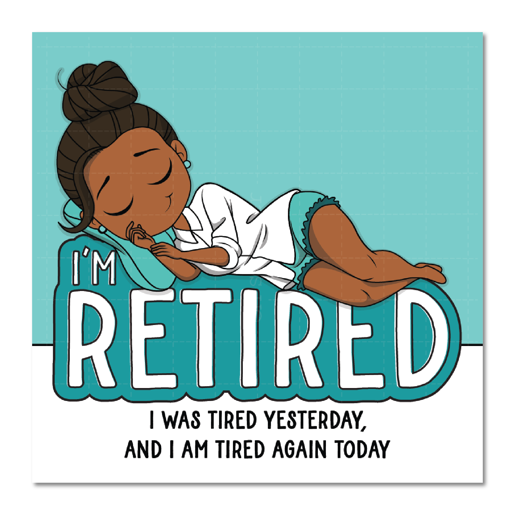 I'm Retired Die Cut Sticker