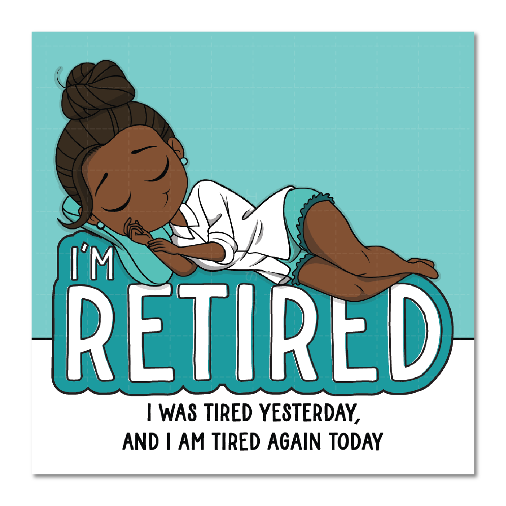 I'm Retired Die Cut Sticker