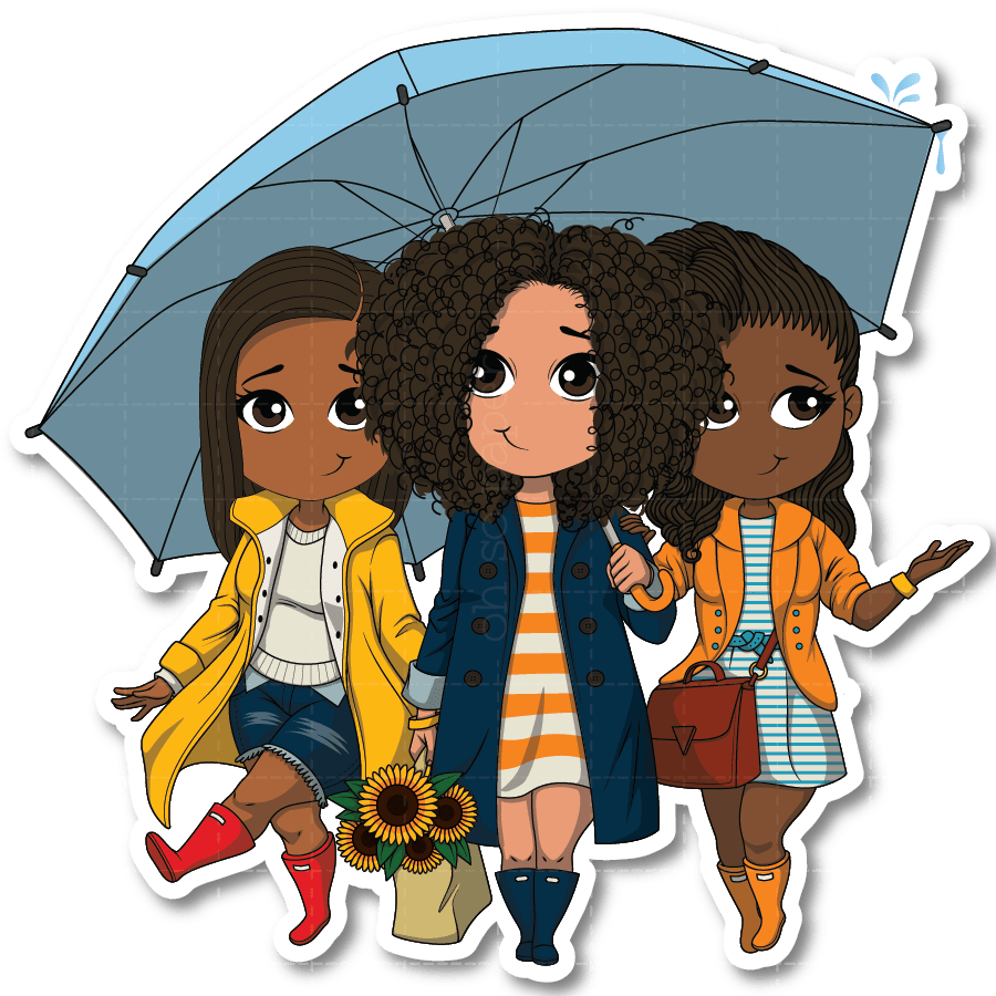 A Chance of Rain Die Cut Sticker - ohsopaper