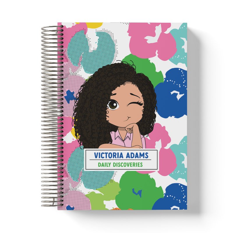 Abstract Floral Personalized Notebook - ohsopaper