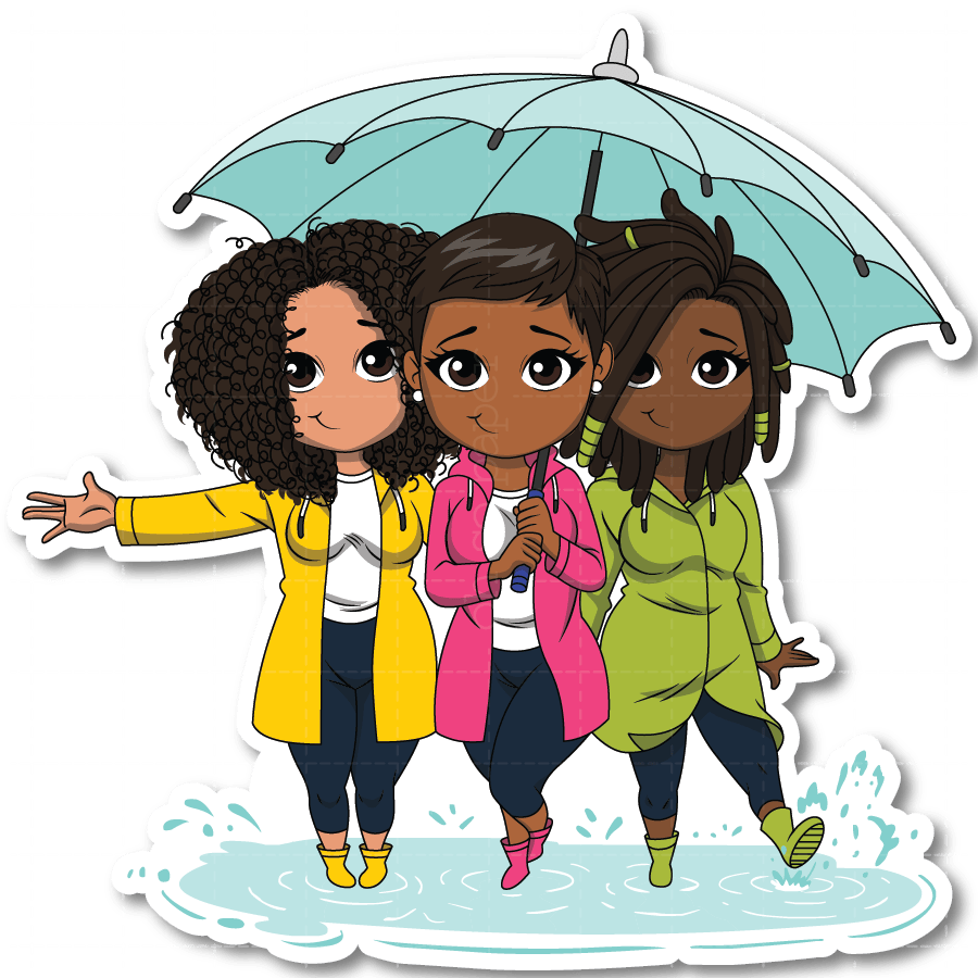 April Showers Die Cut Sticker - ohsopaper