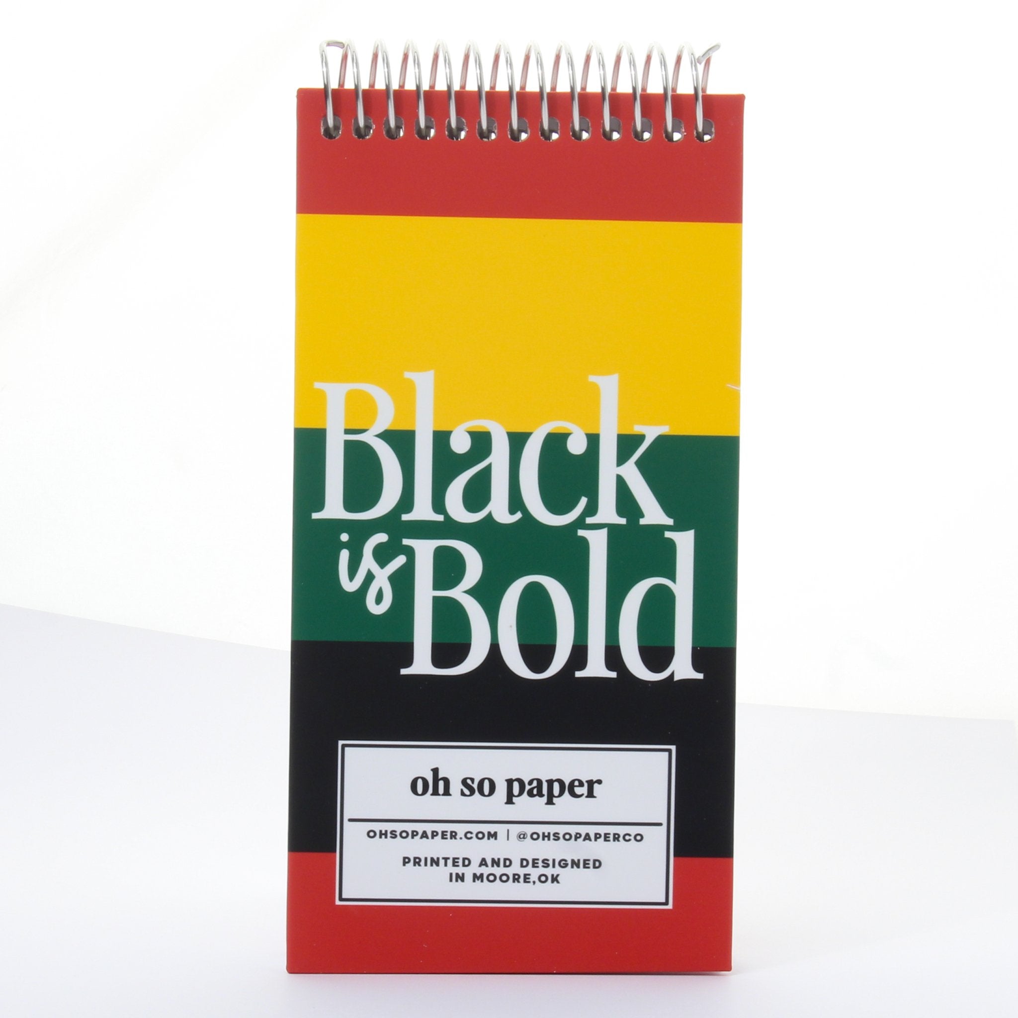 Black is Bold Spiral List Book - ohsopaper
