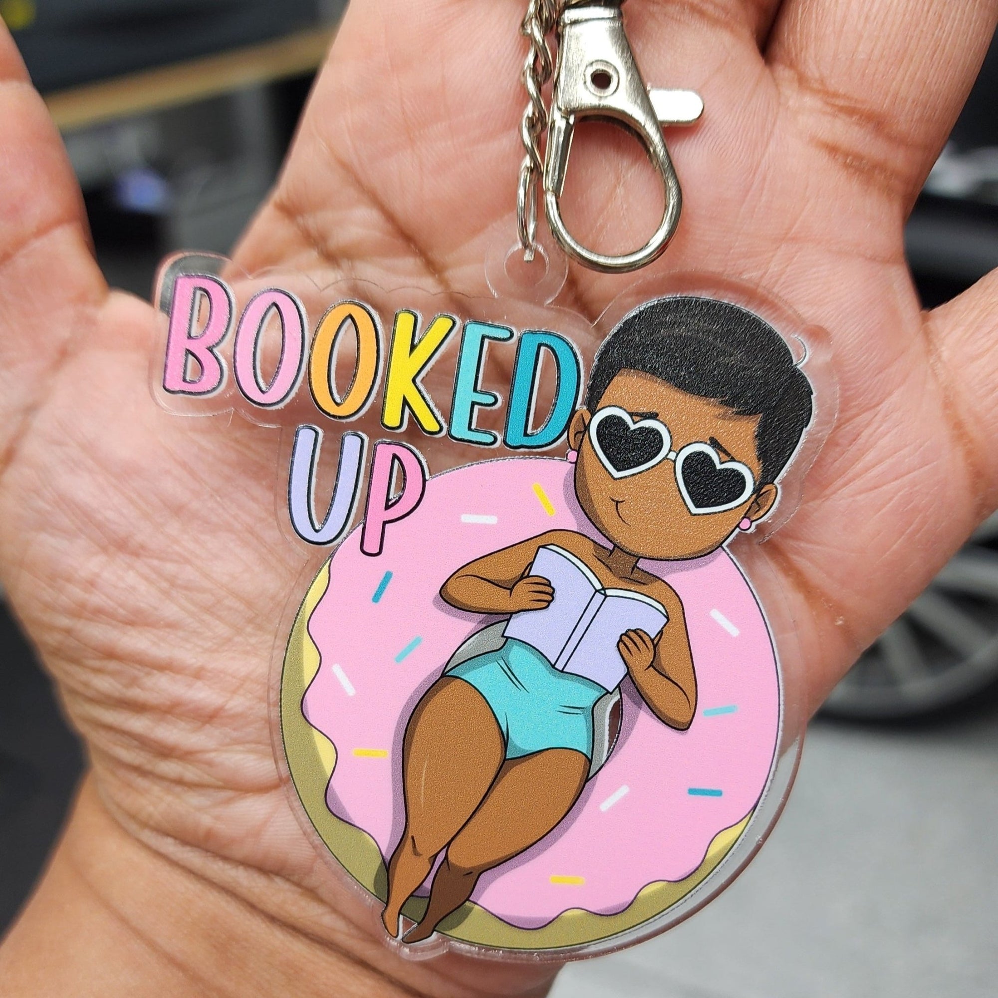 Booked Up Acrylic Keychain - ohsopaper