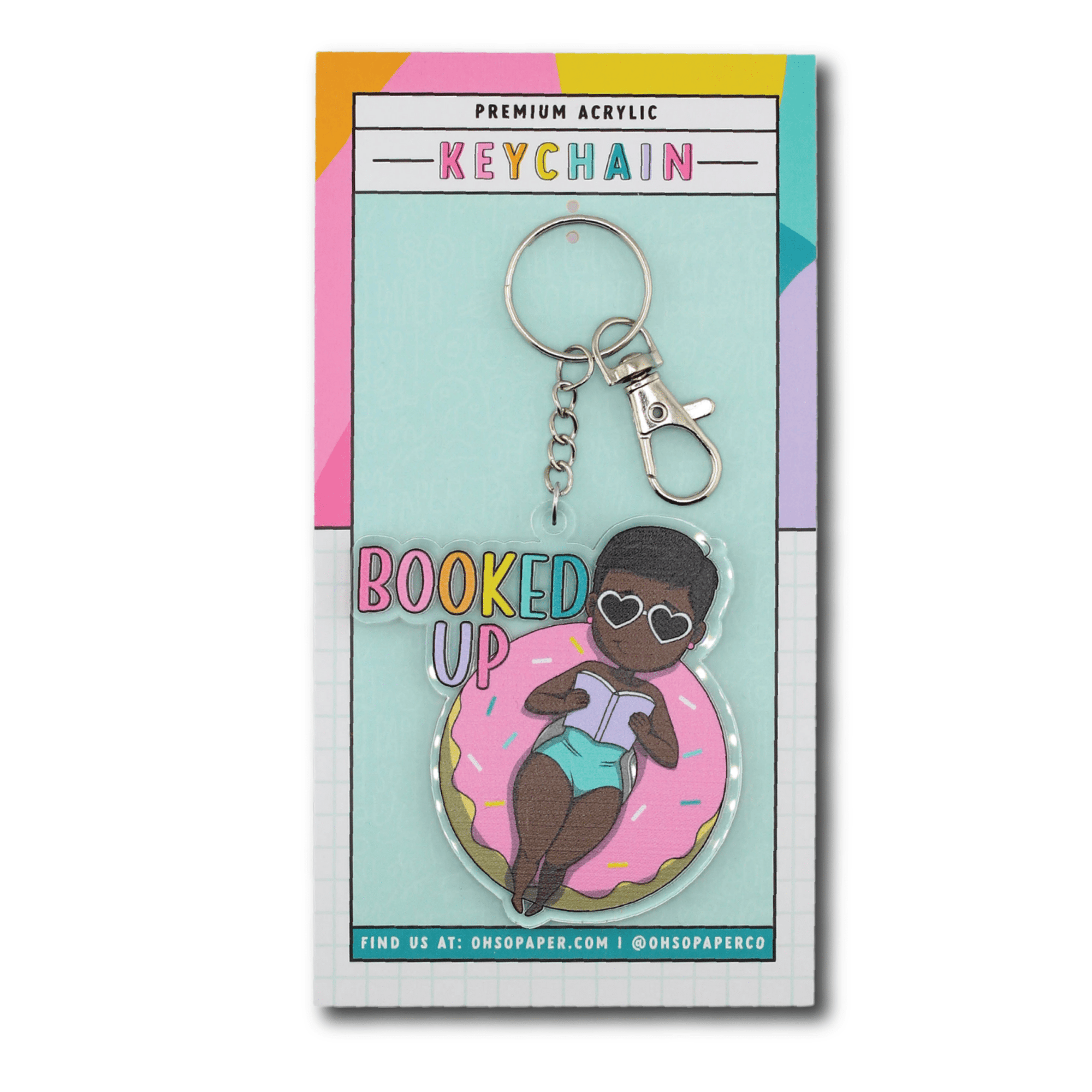 Booked Up Acrylic Keychain - ohsopaper