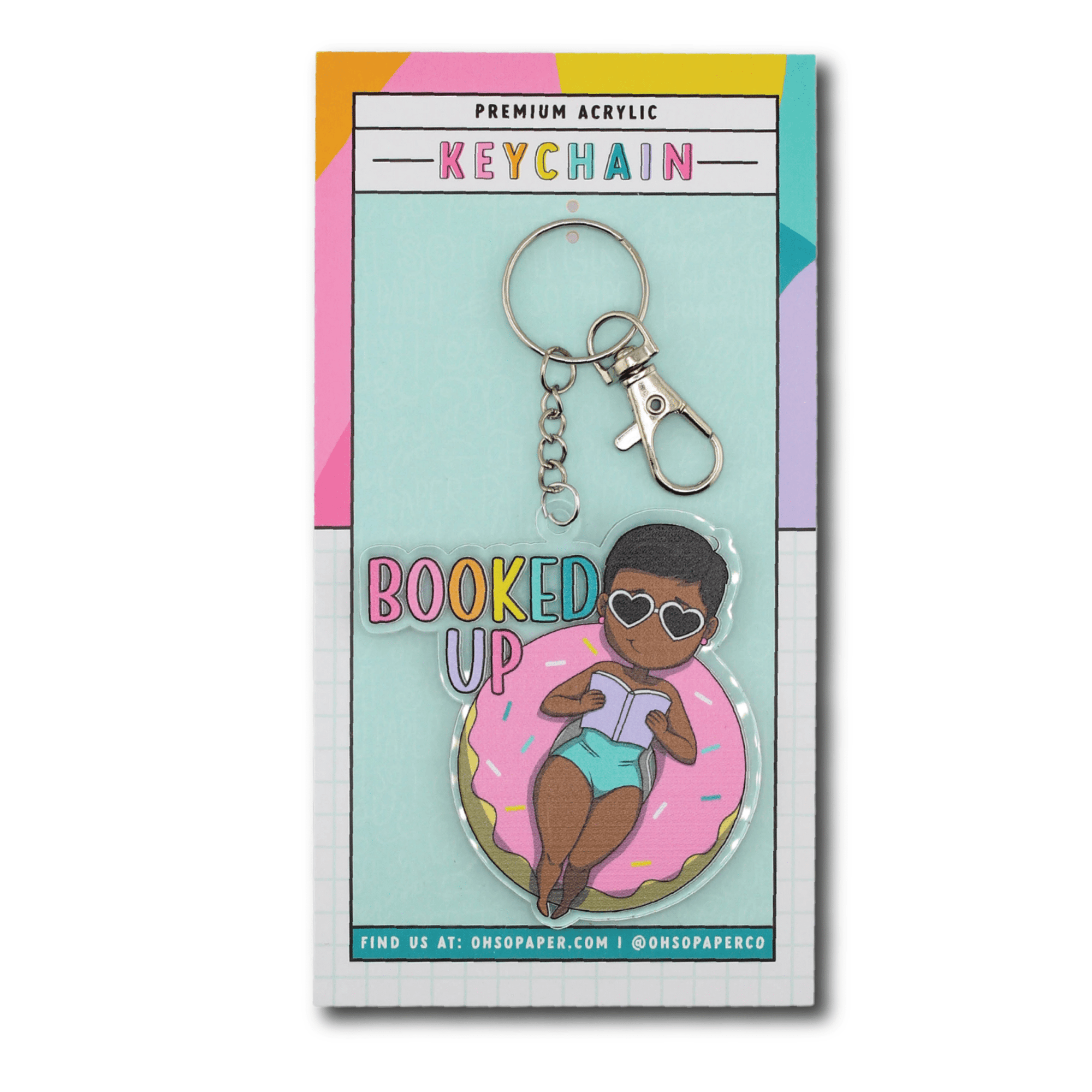 Booked Up Acrylic Keychain - ohsopaper