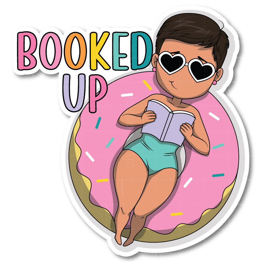 Booked Up Die Cut Sticker - ohsopaper