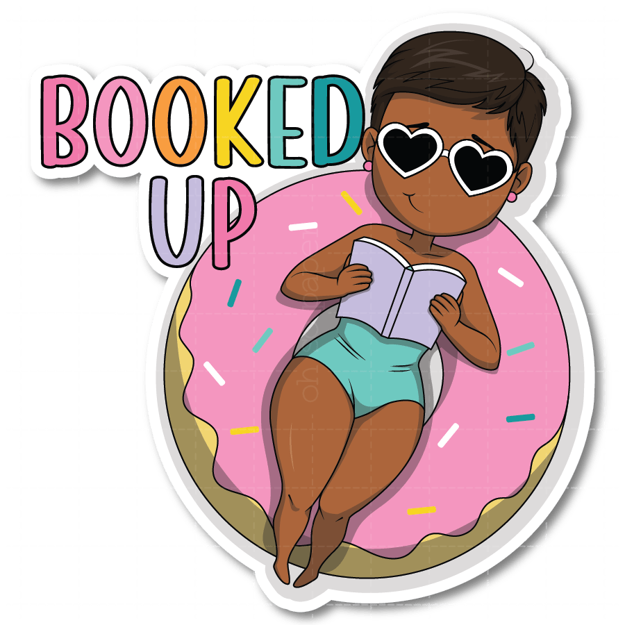 Booked Up Die Cut Sticker - ohsopaper