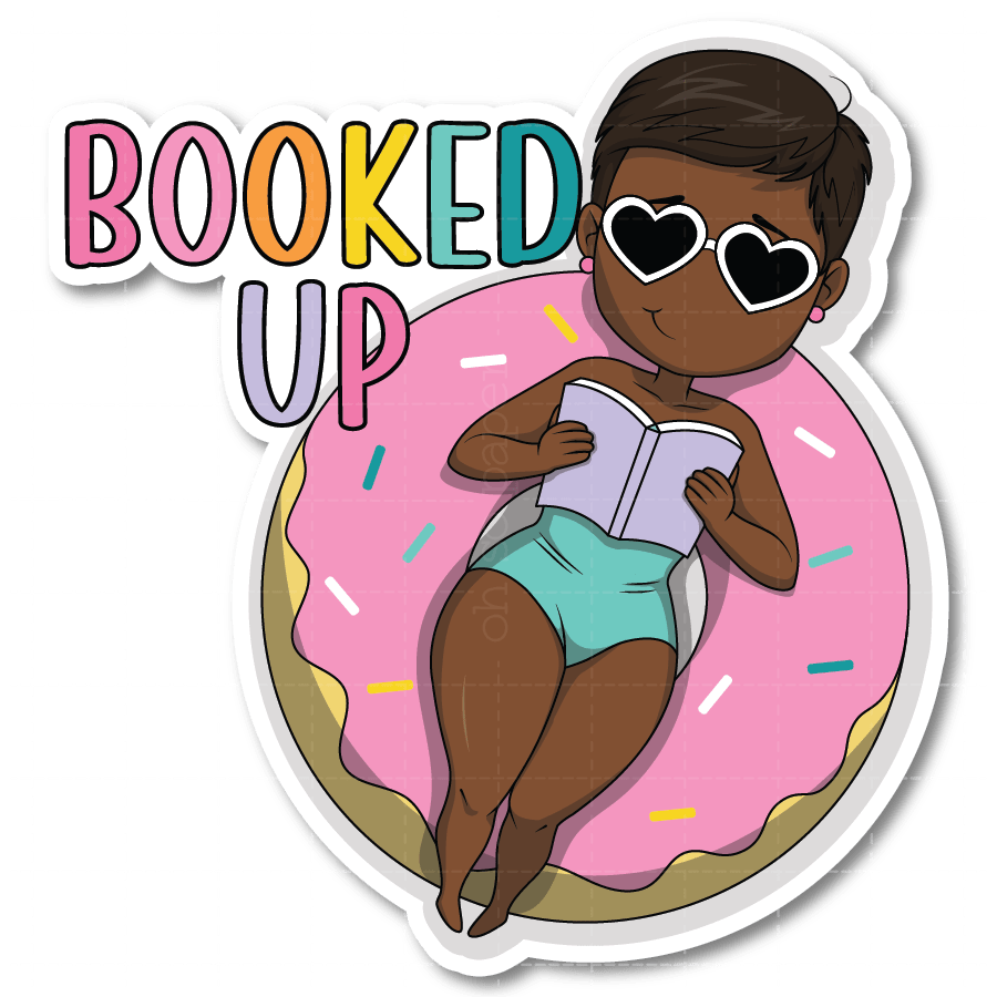 Booked Up Die Cut Sticker - ohsopaper