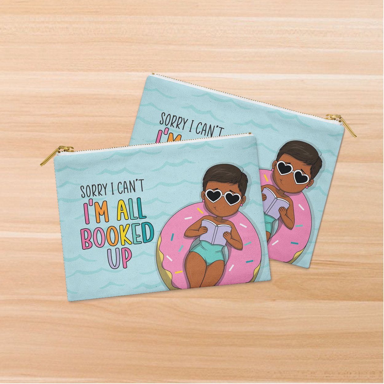 Booked Up Zipper Pouch - ohsopaper