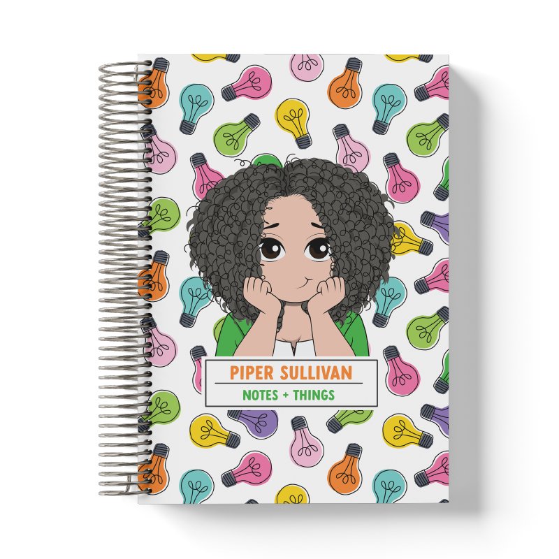 Colorful Bulbs Personalized Notebook - ohsopaper