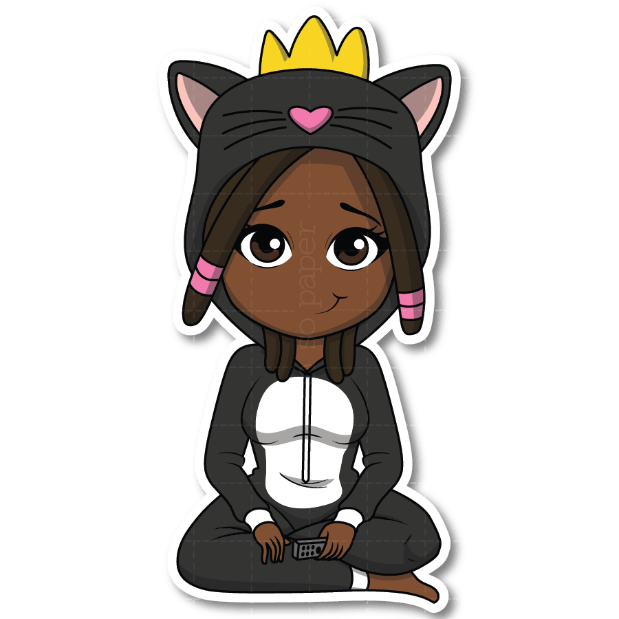 Cool Kitty Die Cut Sticker - ohsopaper