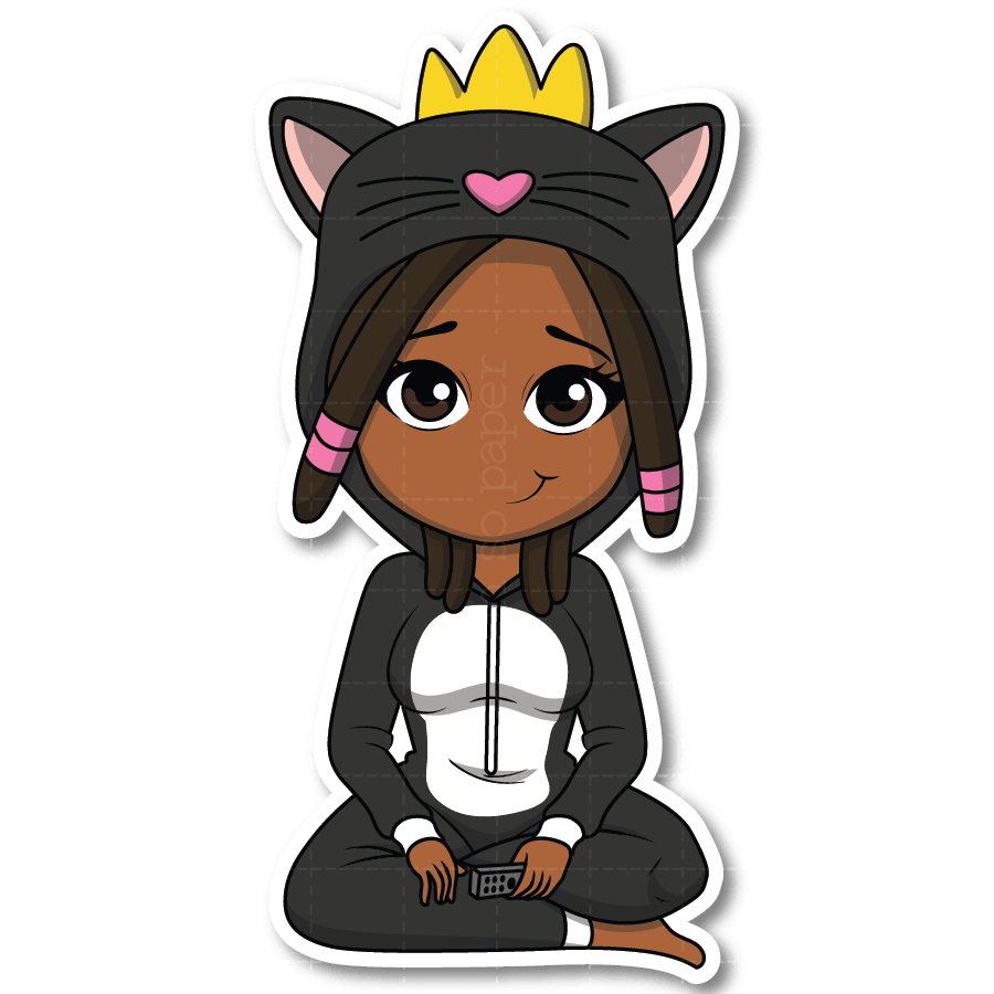 Cool Kitty Die Cut Sticker - ohsopaper