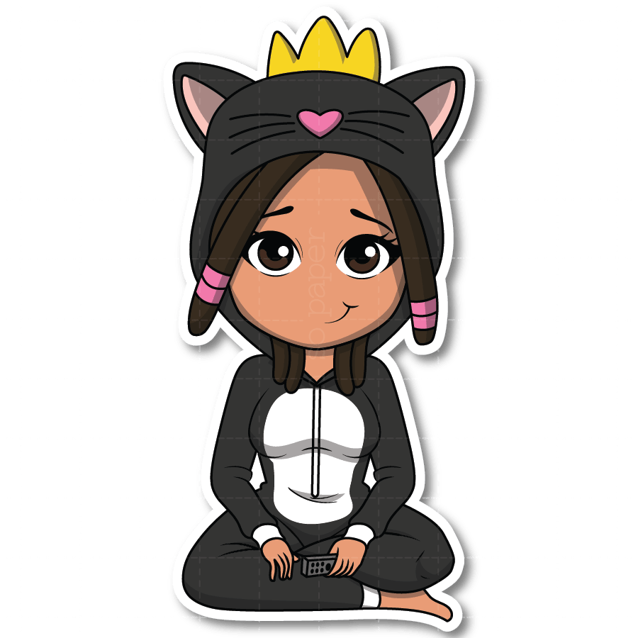 Cool Kitty Die Cut Sticker - ohsopaper